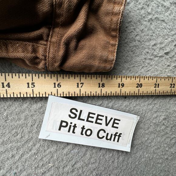 Lakin McKey Trading Co Key Flannel Lined Duck Canvas Shirt Shacket Brown Pocket - Picture 5 of 13